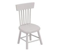Gvvsjgdbis 1/12 Chaise de salle à manger miniature en bois Blanc