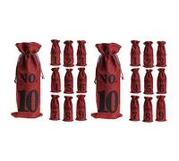 Gvvsjgdbis 1 à 10 à Vin en Toile de Dégustation de Vin à L'Aveugle, à Vin Numéros de Table de Mariage, de Dégustation de Vin, Fête, Noël, 20 Pièces Séries, Rouge