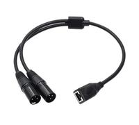 Gvvsjgdbis 1 adaptateur double XLR mâle à 3 broches vers RJ45 RJ45 vers câble XLR double pour contrôleur -CON série et accessoires de rechange pour studio d'enregistrement