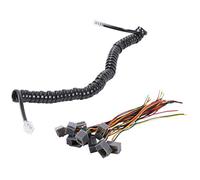 Gvvsjgdbis 1 câble de câble de ligne de modem téléphonique RJ9 noir de 23,6 cm et 10 adaptateurs de connecteur téléphonique femelle 616E 4P4C RJ9 W 4 fils de 8 cm