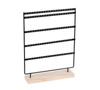 Gvvsjgdbis 1 étagère à bijoux simple à 5 couches noire 100 trous pour ranger des bijoux, coiffeuse, présentoir à bijoux, facile à utiliser