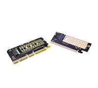 Gvvsjgdbis 1 lot de carte adaptateur SSD M.2 NVMe 95 x 40 x 3 mm vers PCI-E X16 et 1 carte contrôleur M.2 Nvme SSD 13,3 x 6,3 cm