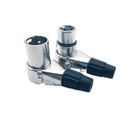 Gvvsjgdbis 1 paire de connecteurs XLR 3 broches à angle droit mâle et femelle XLR 3 broches pour microphone audio