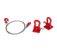 Gvvsjgdbis 1 paire de crochets de remorque à l'échelle 1:10 Accessoire pour RC Crawler -10 Truck & 1 Pcs 1:10 RC Crawler Accessoires Métal Remorque Corde de remorquage pour voiture RC 1/10 D90 Axial