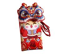 Gvvsjgdbis 1 pièce 2024 année dragon nouvel an chinois tissu enveloppe rouge enveloppe rouge chinoise enveloppe rouge B