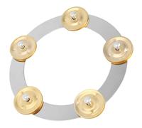 Gvvsjgdbis 1 pièce Rack de tambour Hi-Hat Bell en métal Jazz Drum Steel Tambourin Instrument Accessoires Percussion Métal doré