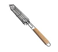 Gvvsjgdbis 1 Pièces Barbecue Filet de Barbecue Brochettes de Barbecue Filet de Barbecue de Crevettes Géantes Panier Kabob pour Légumes
