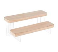 Gvvsjgdbis 1 présentoir à 2 étages en bois pour maquettes, blocs de construction
