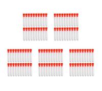 Gvvsjgdbis 100 Pièces Outil de Test de Laboratoire pour Tubes à Essai en Plastique Non Terminés avec Bouchon à Vis Transparent, 12 x 60mm