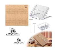 Gvvsjgdbis 104 Planches de Dentelle et Supports Réglables en Métal avec Clips à Épingles en T, Fournitures de Dentelle, Outils de Dentelle pour Bracelets en Corde Tressée