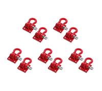 Gvvsjgdbis 10X Boucle de Crochet de Remorquage de Remorque d'escalade en Métal, Accessoire de Manilles de Treuil pour Camion à TéLécommandé à L'échelle 1/10 D90 SCX10 Rouge