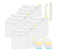 Gvvsjgdbis 12 Organiseurs de Papier pour Scrapbooking avec Étiquette Autocollante pour Papier de 30,5 Cm, Papier Vinyle, Sac de Rangement pour Cartes en Papier Vinyle Transparent
