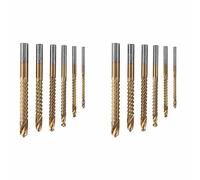 Gvvsjgdbis 12 Pièces HSS Fraisage Forets Set Forets Mèche à Bois Ensemble pour Bois Métal K075