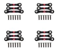 Gvvsjgdbis 12 Pièces Séries Tige de Servo de Biellette de Direction pour TT-02 TT-02T TT02 TT02T 1/10 Accessoires de Pièces de Mise à Niveau de Voiture Télécommandée, Rouge