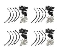 Gvvsjgdbis 16Pcs 1/10 Ressorts à Lames Ensemble Châssis de Haute Levée pour 1/10 D90 RC Pièces de Voiture sur Noir