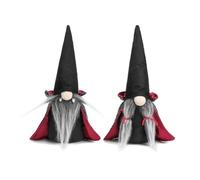 Gvvsjgdbis 2 Pièces Halloween GNOME Peluche Poupée sans Fait Main Suédois GNOME Décoration Tomte Poupée Décorations d'halloween