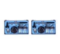 Gvvsjgdbis 2 x Siphon Feed Dual Action 0,35 mm Airbrush Kit Outil Air Brush pour maquillage, gâteau, art, peinture, corps temporaire