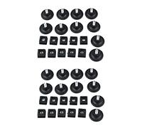 Gvvsjgdbis 20 Ensembles de 45 Mm de DiamèTre de Base RéGlable Pied de Nivellement 25 Mm X 25 Mm Kit D'Insertion de Tube Carré