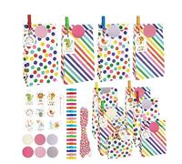 Gvvsjgdbis 20 Pcs Kraft Papier Biscuit Bonbons Cadeau Emballage Pochette Snack Cookie Bonbons Fête d'anniversaire Décoration Dessert Bonbons Sac