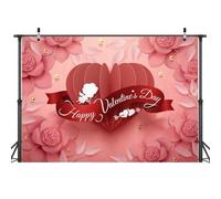 Gvvsjgdbis 210 x 150 cm Saint Valentin Fond Tissu Fleur Amour Décoration Multifonctionnel Photographie Toile de fond, F