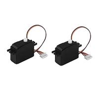 Gvvsjgdbis 2X 25G en Plastique Servo de Direction Servo pour 1/12 12428 12423 12628 Rc Modèle de Camion de Voiture de Direction Pièce Accessoires Mini Rc Servo