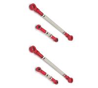 Gvvsjgdbis 2X Biellette Servo de Tige de Direction en Métal pour HB ZP1001 ZP1002 ZP1003 ZP1004 1/10 Pièces de Mise à Niveau de Voiture sur Télécommandées, Rouge