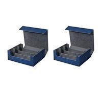 Gvvsjgdbis 2X Boîte de Rangement de Cartes pour Cartes à Collectionner, étui de de Cartes Pouvant Contenir Plus de 1800 Cartes à Pochette Unique, Bleu