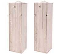 Gvvsjgdbis 2X Boîte d'emballage en Bois de Bouteille de Vin Rouge pour Cadeau de Bois Spécial FlûTe à Champagne Stockage Enveloppé pour Le Vin Peut Faire la Boîte de Cadeau de Logo