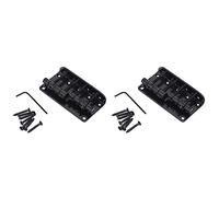 Gvvsjgdbis 2X Chevalet Hardtail Bass de Style Vintage à 4 Cordes pour la Mise à Niveau de la Charge Supérieure de la Basse Jazz Precision, Noir