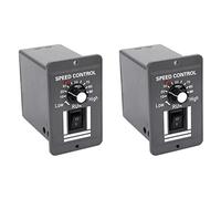 Gvvsjgdbis 2X Contrôleur de Vitesse de Moteur DC 12V 24V 36V 48V 10A PWM Contrôleur de Régulateur de Commutateur RéVersible Arrêt de Rotation