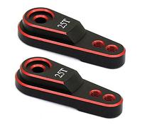 Gvvsjgdbis 2X Corne de Bras Servo de Lien de Direction en Alliage D'Aluminium Dur 25T M3 pour 1/10 TRX4 Rouge