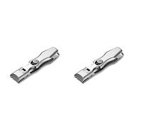 Gvvsjgdbis 2X Coupe-Ongles Portable Coupe-Ongles Professionnel En Acier Inoxydable Coupe-Ongles de Voyage Machine à Ongles