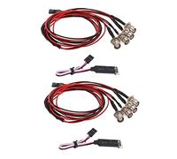 Gvvsjgdbis 2X D'éclairage 4 LED 2 Blanc 2 Rouge avec Panneau de Commande de Lampe 3CH pour 1/10 1/8 TRX4 Axial