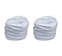 Gvvsjgdbis 2X Fournitures de Réparation en Osier Matériau en Rotin Synthétique, Kit de Réparation de Meubles de Patio Blanc