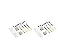 Gvvsjgdbis 2X Kit de Support de Fixe Servo en Métal pour B14 B16 B36 C24 C34 1/16 Accessoires de Pièces de Mise à Niveau de Voiture de Camion RC, Titane