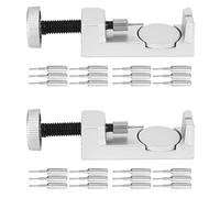 Gvvsjgdbis 2X Kit de Suppression de Lien de Montre, Outil de Retrait de Bande de Montre, Outil de Retrait de Broche de Montre avec 24 Broches de Poinçon Supplémentaires