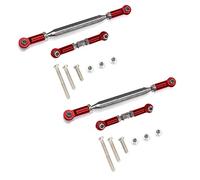 Gvvsjgdbis 2X Lien Direction en MéTal Servo Link Crochet Biellette pour MN D90 D99 MN-90-45 1/12 Rail de Voiture TéLéCommandé,Rouge