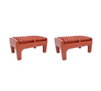 Gvvsjgdbis 2X Masseur de Pied Point D'Acupuncture Des Pieds Coussin de Massage En Plastique Rouleau En Bois Masseur de Pied Un Tabouret de Pied