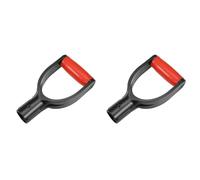 Gvvsjgdbis 2X Poignée de Pelle en Plastique, Poignée de Pelle en D, Diamètre Intérieur de 32 mm, Poignée de Pelle à Neige, Pelle à Neige Creuser (Rouge)