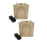 Gvvsjgdbis 2X Porte d'ascenseur en Bois N ° 1 Kit de Porte électrique de Modèle de Garage de Maison Auto-Fabriquée DIY Technology Toy