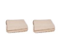 Gvvsjgdbis 2X Poterie Lin Tissu Argile Toile de Poterie Bricolage Céramique Argile Artisanat Tampon Tissu Poterie Impression Texture Sculpture Outil