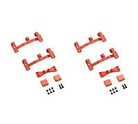 Gvvsjgdbis 2X Siège de Base de Tige de Traction en Métal avec Support de Support de Servo Supérieur D'Essieu pour Pièces de Mise à Niveau de Voiture MN D90 MN-90 MN99S MN99 RC