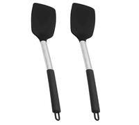 Gvvsjgdbis 2X Spatules Antiadhésives en Silicone avec Poignée en Acier Inoxydable, Haute Résistance à la Chaleur Jusqu'à 480 ° F, Retourneur de Qualité Alimentaire, sans