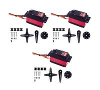 Gvvsjgdbis 3 Pièce DS5160 60Kg 8.4V Haute Tension Servo Numérique étanche pour Voiture Télécommandée 1: 5 Robot SAVOX-0236 XL 5T Bras 180 Servo