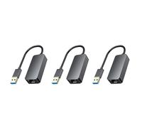 Gvvsjgdbis 3 x 2500Mbps USB C Ethernet vers RJ45 2.5G USB filaire adaptateur RJ45 LAN carte réseau pour PC ordinateur portable