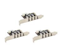 Gvvsjgdbis 3 x PCI-E vers 4 ports USB 2.0 Carte convertisseur PCIE USB2.0 Carte adaptateur MCS9990 Chipset permet d'échanger à chaud USB Riser Card