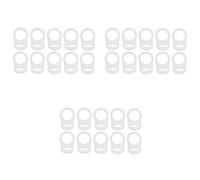 Gvvsjgdbis 30 Pcs Bouton Silicone Anneau Porte-Sucette Mannequin Pince Adaptateur Clair