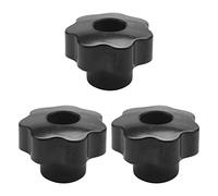 Gvvsjgdbis 3Pièces M10 10mm Dia Filetage Noire Plastique Etoile Serrage Bouton Poignee