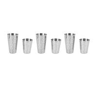 Gvvsjgdbis 3X Cocktail Shaker Boston Shaker en Acier Inoxydable 304 Barra de Ferramentas Création Gravure Design Boston Cocktail Shaker Tin Set