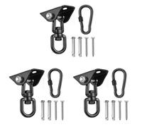 Gvvsjgdbis 3X Crochet de Plafond Chaise Suspendue 360 ° Rotation Swing Hanger 450KG Swing Crochet de Suspension pour Sac de, Hamac, Yoga, Etc.